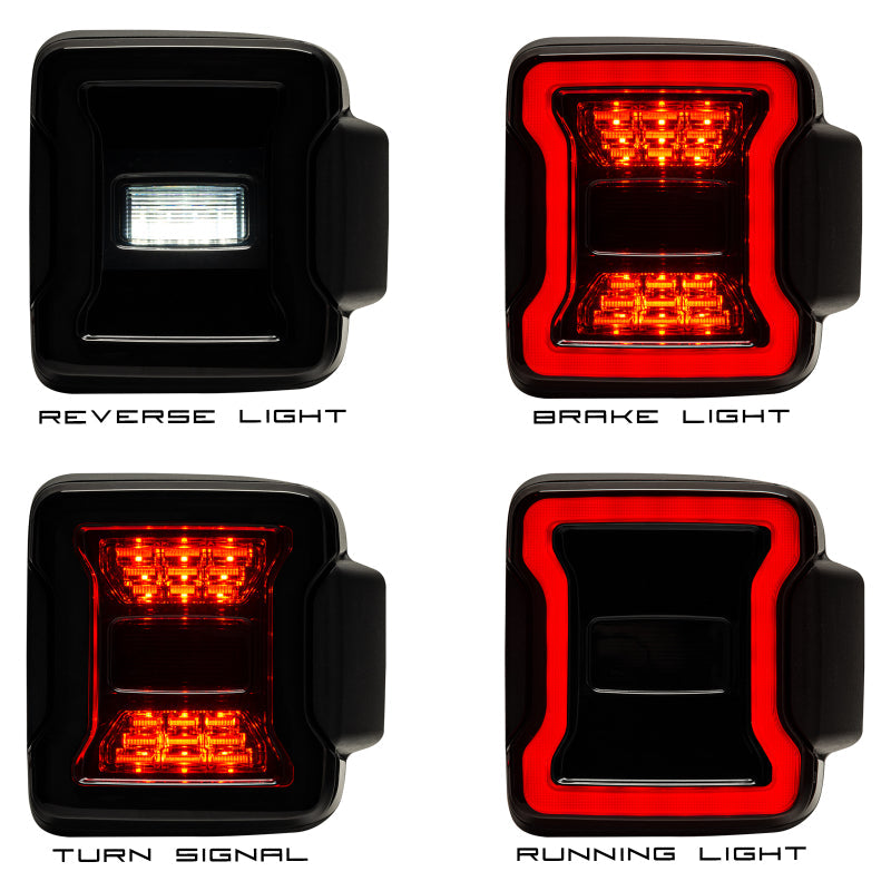 Oracle Jeep Wrangler JL Black Series LED Tail Lights - Black Ops Auto Works