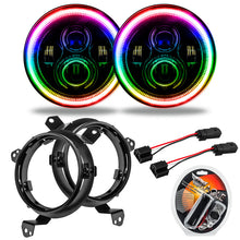 Load image into Gallery viewer, Oracle Jeep Wrangler JL/Gladiator JT 7in. High Powered LED Headlights (Pair) - ColorSHIFT - Black Ops Auto Works