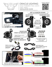 Load image into Gallery viewer, Oracle LED Fog Light Adapter Brackets for Steel Bumper Wrangler - Black Ops Auto Works