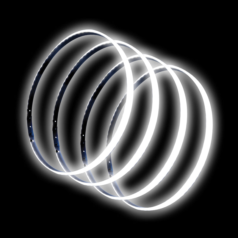 Oracle LED Illuminated Wheel Rings - White - Black Ops Auto Works