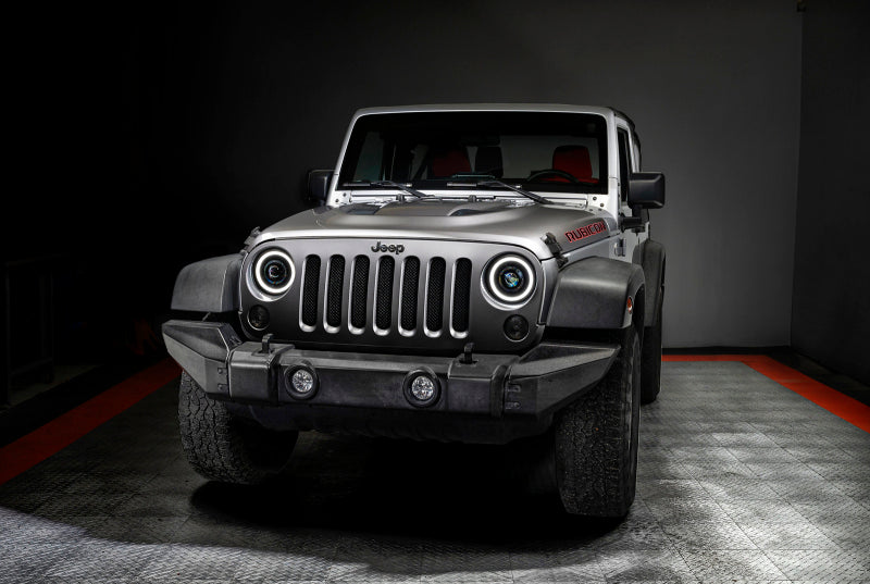 ORACLE Lighting 07-18 Jeep Wrangler JK Oculus 7in. Switchback Bi-LED Projector Headlights - Black Ops Auto Works