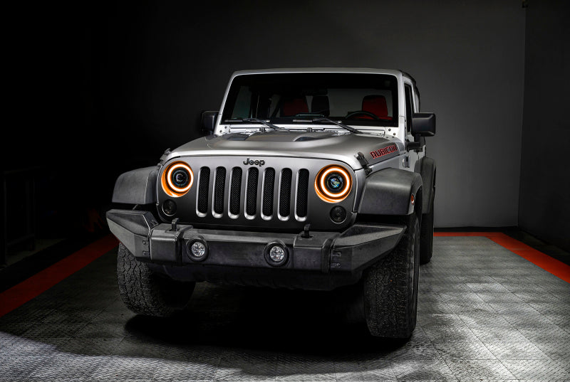 ORACLE Lighting 07-18 Jeep Wrangler JK Oculus 7in. Switchback Bi-LED Projector Headlights - Black Ops Auto Works