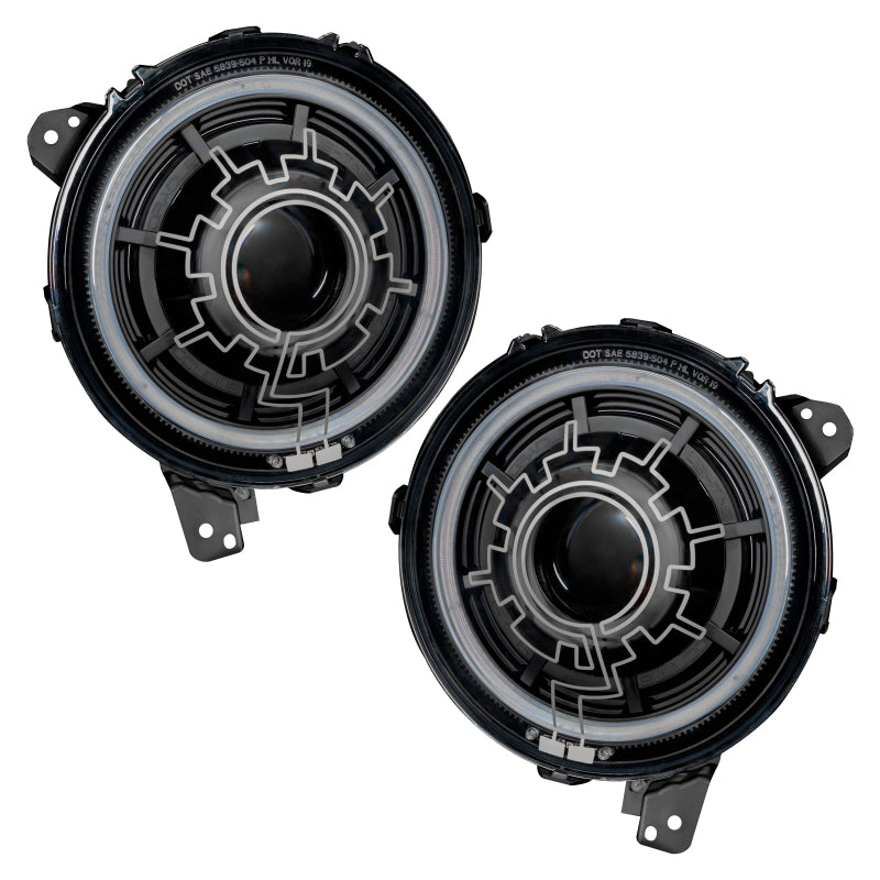 Oracle Lighting 18-22 Jeep Wrangler JL / 20-22 Jeep Gladiator JT Oculus Bi-LED Projector Headlights - Black Ops Auto Works
