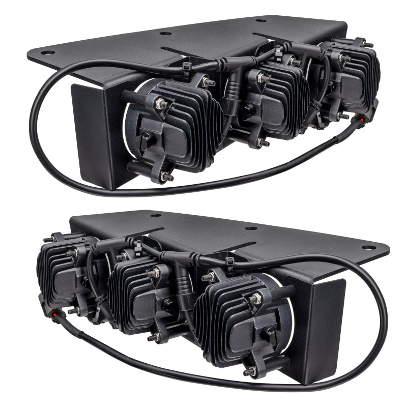 ORACLE Lighting 21-22 Ford Bronco Triple LED Fog Light Kit for Steel Bumper - Yellow - Black Ops Auto Works