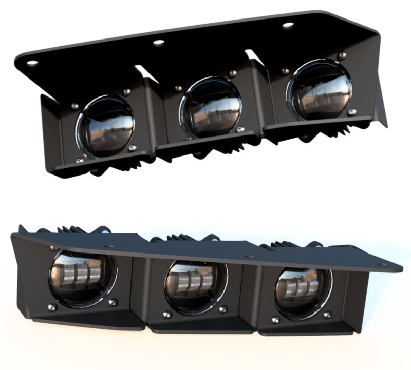 ORACLE Lighting 21-22 Ford Bronco Triple LED Fog Light Kit for Steel Bumper - Yellow - Black Ops Auto Works