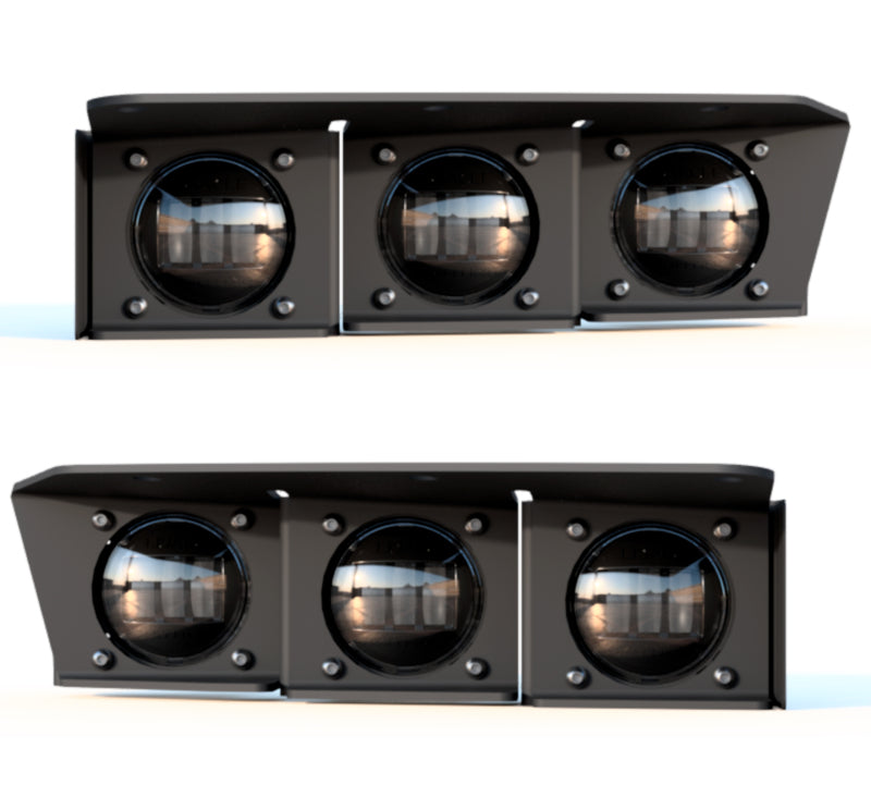 ORACLE Lighting 21-22 Ford Bronco Triple LED Fog Light Kit for Steel Bumper - Yellow - Black Ops Auto Works