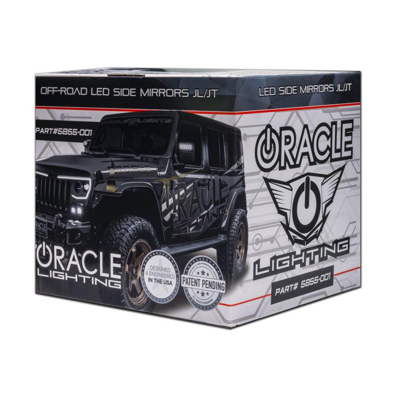 Oracle Lighting LED Off-Road Side Mirrors for Jeep Wrangler JL / Gladiator JT - Black Ops Auto Works