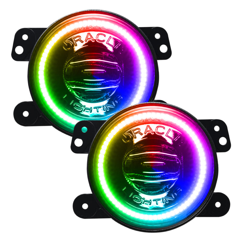 Oracle Jeep Wrangler JK/JL/JT High Performance W LED Fog Lights - ColorSHIFT - Dynamic - ORACLE Lighting ORL5846-332