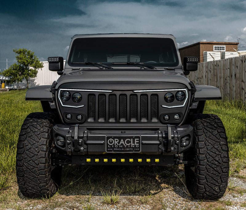 ORACLE Lighting 2019+ Jeep Wrangler JL / Gladiator JT Skid Plate w/ Integrated LED Emitters - Yellow - ORACLE Lighting ORL588