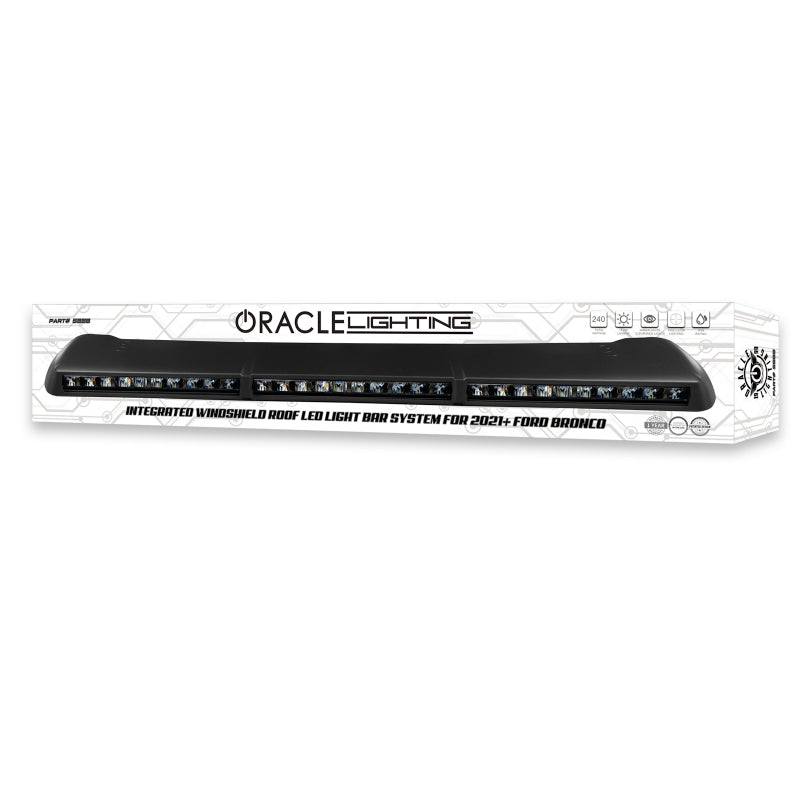 Oracle 2021+ Ford Bronco Integrated Windshield Roof LED Light Bar Black - ORACLE Lighting ORL5888-023