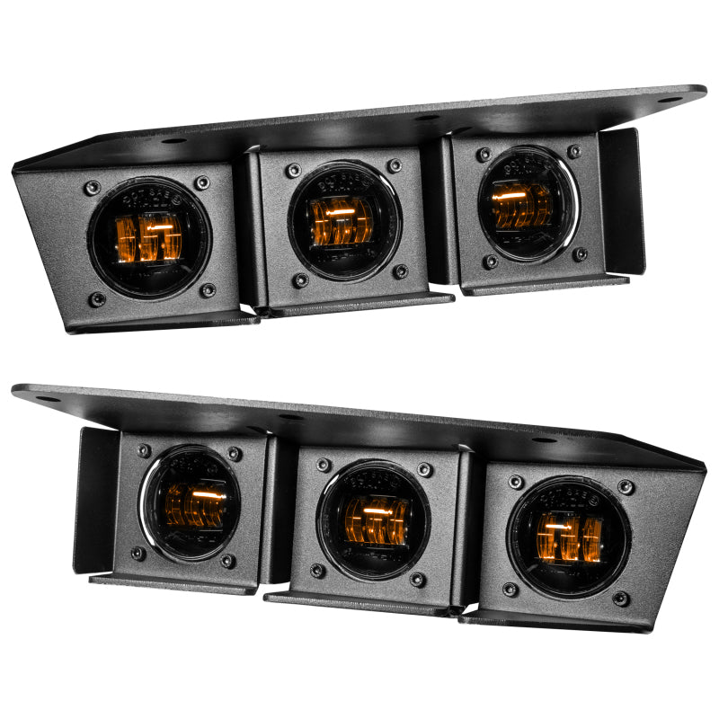 Oracle High 21-22 Ford Bronco Triple LED Fog Light kit for Steel Bumper - ORACLE Lighting ORL5890-005