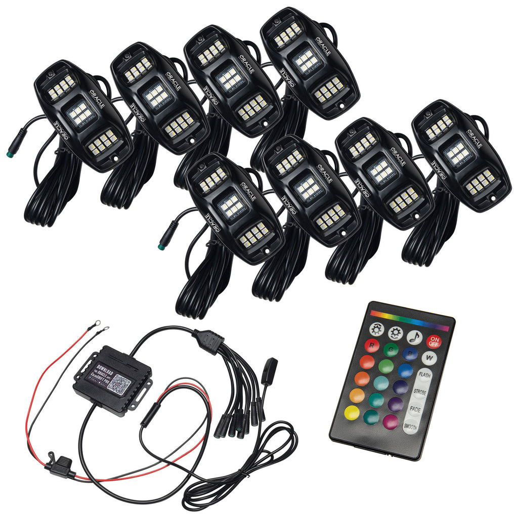 Oracle Underbody RGB+W Wheel Well Rock Light Kit - 8 PCS - Color SHIFT - ORACLE Lighting ORL5895-339-8