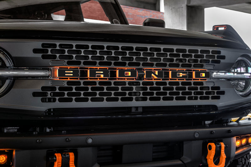 ORACLE Lighting Universal Illuminated LED Letter Badges - Matte Black Surface Finish - B - Black Ops Auto Works