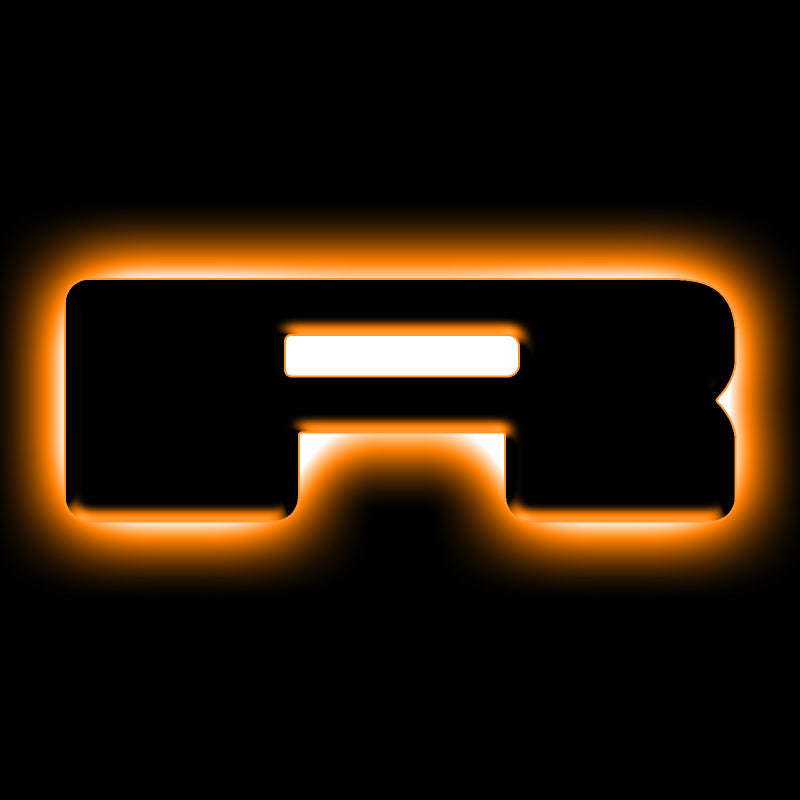 ORACLE Lighting Universal Illuminated LED Letter Badges - Matte Black Surface Finish - R - Black Ops Auto Works