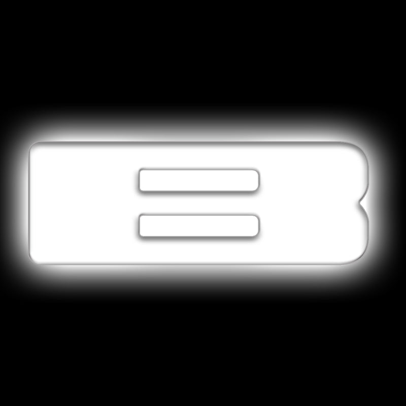 ORACLE Lighting Universal Illuminated LED Letter Badges - Matte White Surface Finish - B - Black Ops Auto Works