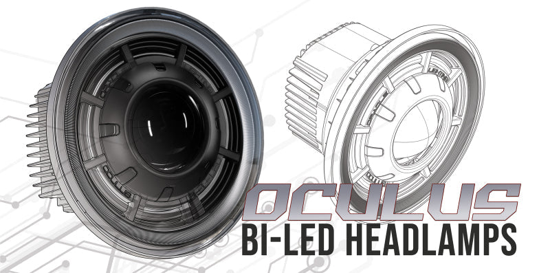 Oracle Oculus 7in Bi-LED Projector Headlights for Jeep Wrangler JK - 6000K - Black Ops Auto Works