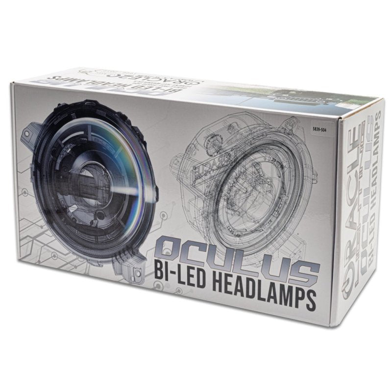Oracle Oculus Bi-LED Projector Headlights for Jeep JL/Gladiator JT - Graphite Metallic - 5500K - Black Ops Auto Works