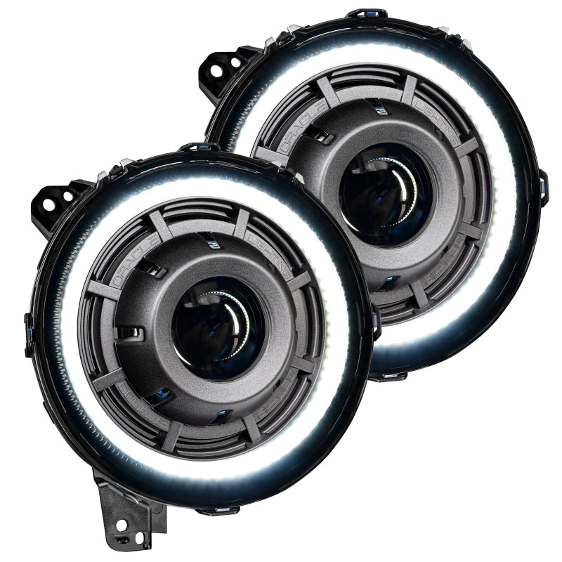 Oracle Oculus Bi-LED Projector Headlights for Jeep JL/Gladiator JT - Graphite Metallic - 5500K - Black Ops Auto Works