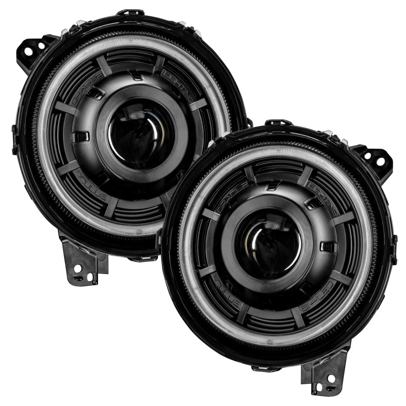 Oracle Oculus Bi-LED Projector Headlights for Jeep JL/Gladiator JT - Matte Black - 5500K - Black Ops Auto Works