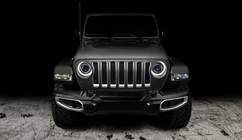 Oracle Oculus Bi-LED Projector Headlights for Jeep JL/Gladiator JT - Satin Silver - 5500K - Black Ops Auto Works