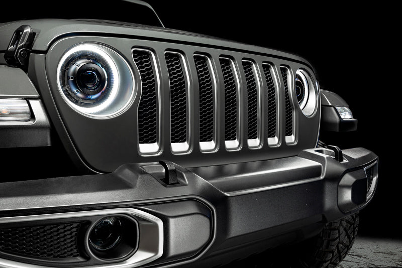Oracle Oculus Bi-LED Projector Headlights for Jeep JL/Gladiator JT - Satin Silver - 5500K - Black Ops Auto Works