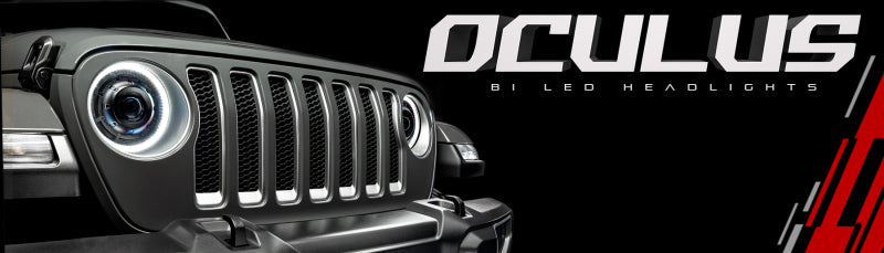 Oracle Oculus Bi-LED Projector Headlights for Jeep JL/Gladiator JT - Satin Silver - 5500K - Black Ops Auto Works