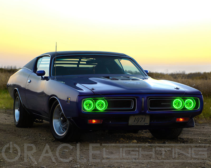Oracle Pre-Installed Lights 5.75 IN. Sealed Beam - ColorSHIFT Halo-Headlights-ORACLE Lighting-810030390688-