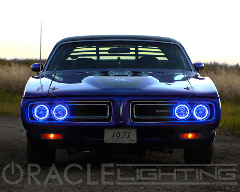 Oracle Pre-Installed Lights 5.75 IN. Sealed Beam - ColorSHIFT Halo-Headlights-ORACLE Lighting-810030390688-