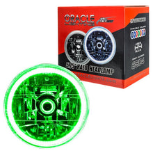 Load image into Gallery viewer, Oracle Pre-Installed Lights 5.75 IN. Sealed Beam - Green Halo-Headlights-ORACLE Lighting-810030390657-