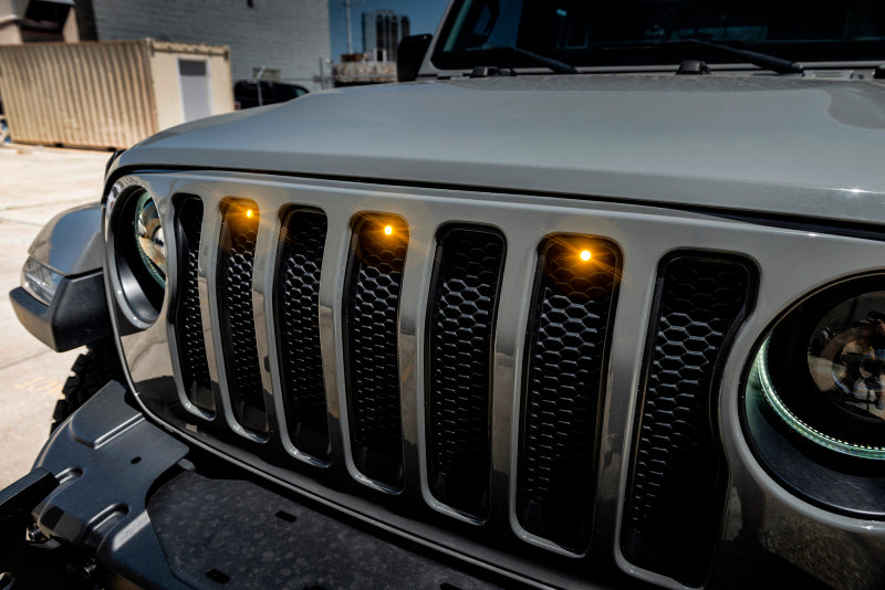 Oracle Pre-Runner Style LED Grille Kit for Jeep Gladiator JT - Amber - Black Ops Auto Works