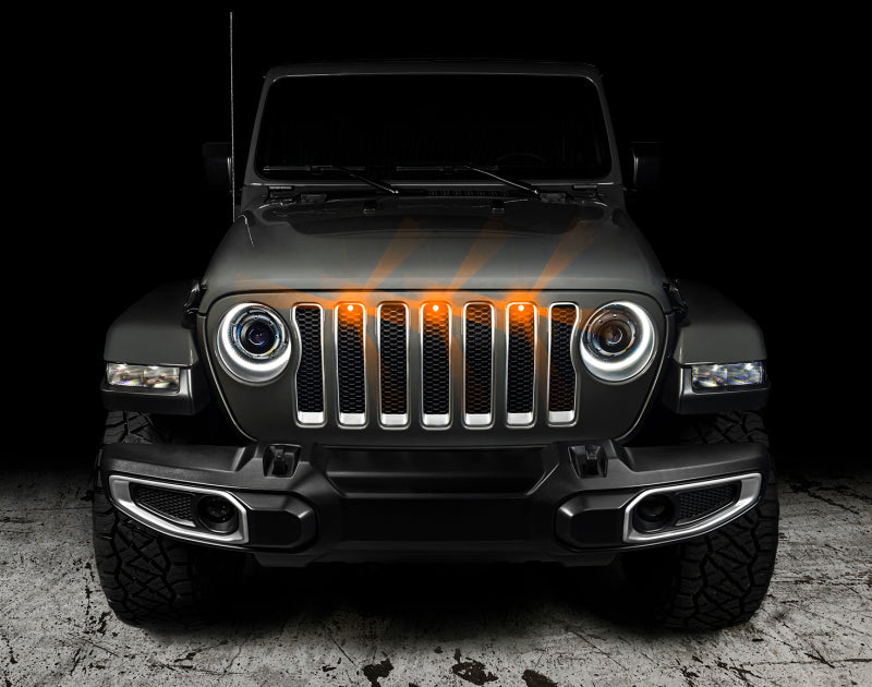 Oracle Pre-Runner Style LED Grille Kit for Jeep Wrangler JL - Amber - Black Ops Auto Works