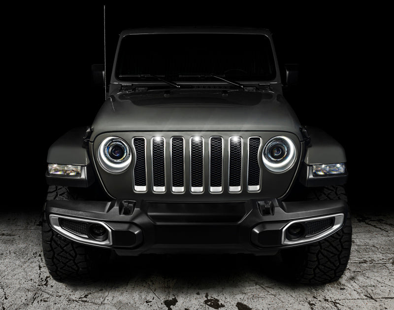 Oracle Pre-Runner Style LED Grille Kit for Jeep Wrangler JL - White - Black Ops Auto Works