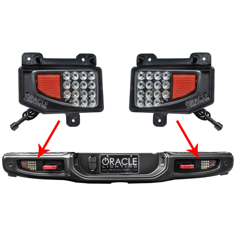 Oracle Rear Bumper LED Reverse Lights for Jeep Gladiator JT - 6000K - Black Ops Auto Works