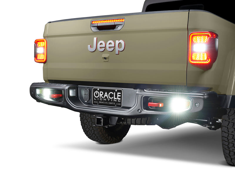 Oracle Rear Bumper LED Reverse Lights for Jeep Gladiator JT - 6000K - Black Ops Auto Works