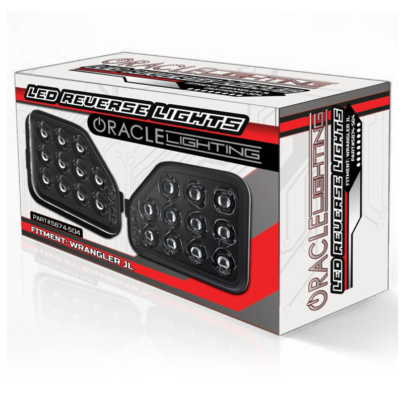 Oracle Rear Bumper LED Reverse Lights for Jeep Wrangler JL - 6000K - Black Ops Auto Works