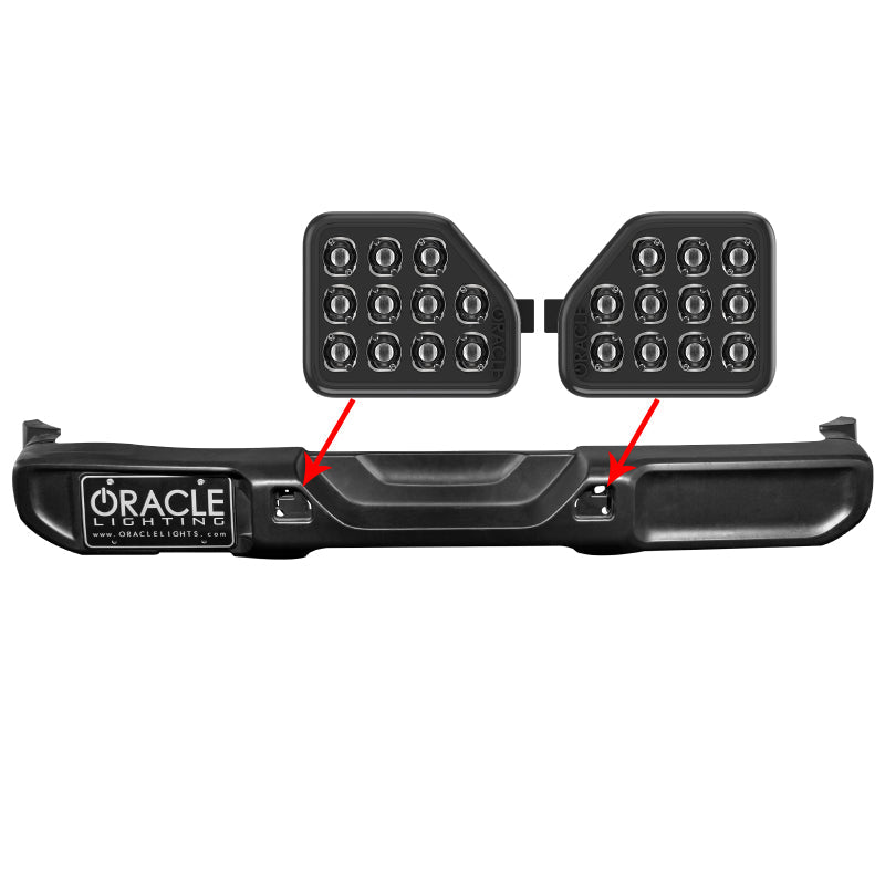 Oracle Rear Bumper LED Reverse Lights for Jeep Wrangler JL - 6000K - Black Ops Auto Works