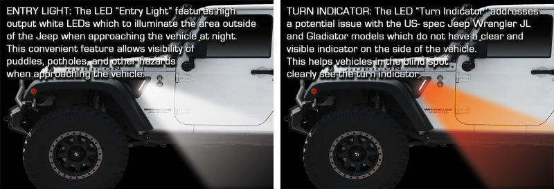 Oracle Sidetrack LED System For Jeep Wrangler JK - Black Ops Auto Works