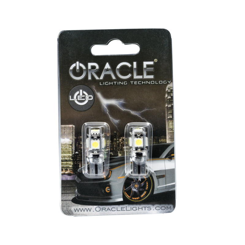 Oracle T10 5 LED 3 Chip SMD Bulbs (Pair) - Cool White - Black Ops Auto Works