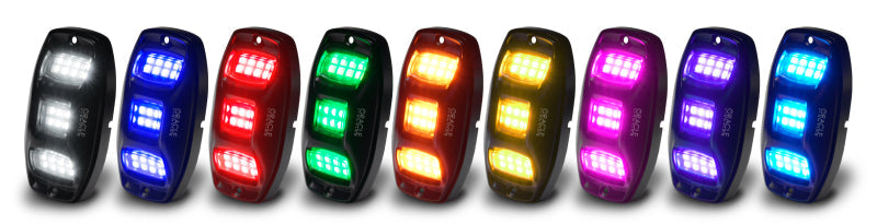 Oracle Underbody  RGB+W Wheel Well Rock Light Kit - 4 PCS - ColorSHIFT - Black Ops Auto Works