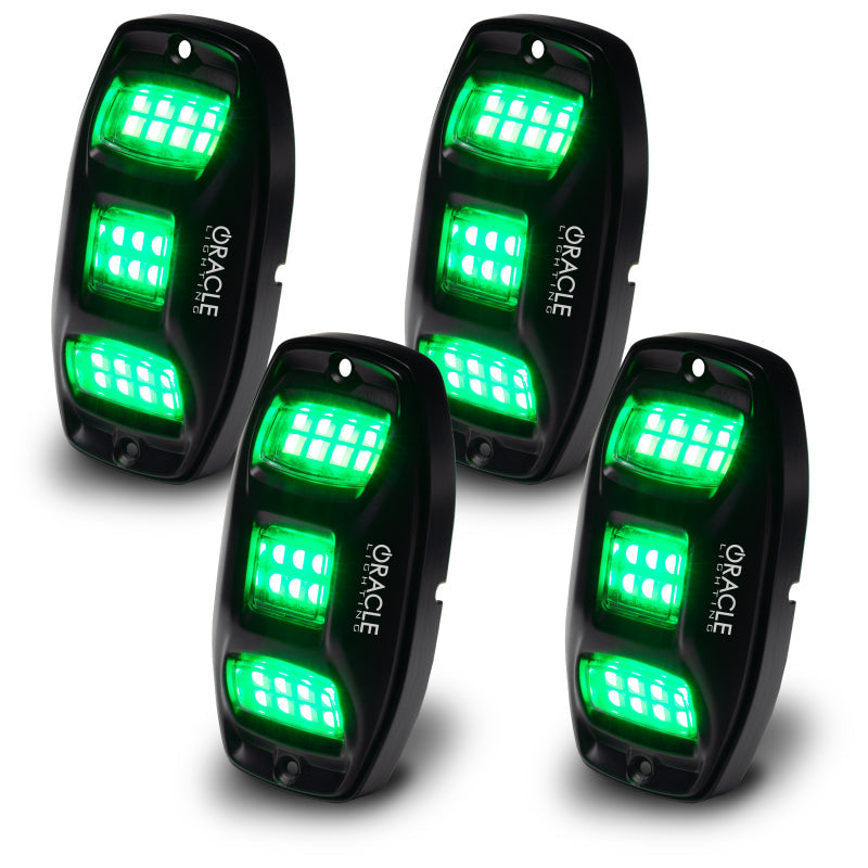 Oracle Underbody  RGB+W Wheel Well Rock Light Kit - 4 PCS - ColorSHIFT - Black Ops Auto Works