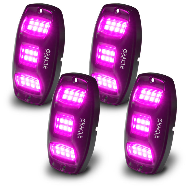 Oracle Underbody  RGB+W Wheel Well Rock Light Kit - 4 PCS - ColorSHIFT - Black Ops Auto Works