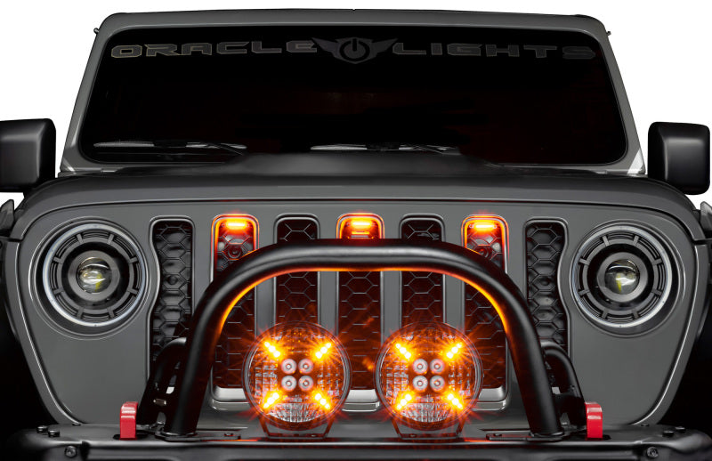 Oracle Universal Pre-Runner Style LED Grill Light Kit (New Style) - Amber w/Clear Lens - Black Ops Auto Works