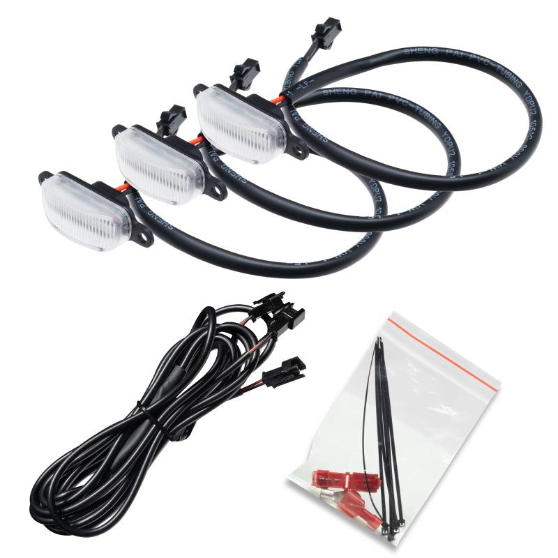 Oracle Universal Pre-Runner Style LED Grill Light Kit (New Style) - Amber w/Clear Lens - Black Ops Auto Works