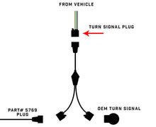 Load image into Gallery viewer, Oracle Wrangler JK Switchback Turn Signal Y Splitter Adapter (Single) - Black Ops Auto Works