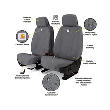 Load image into Gallery viewer, Covercraft Carhartt Super Dux SeatSaver second row seat cover install detail in Ford Super Duty