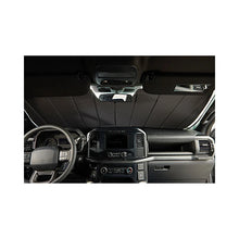 Load image into Gallery viewer, Covercraft UVS100 Tundra sunscreen deployed inside 22-26 Toyota Tundra cabin dash view