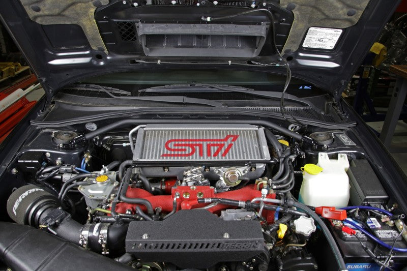 Perrin 02-07 Subaru Impreza (WRX/STi/RS/2.5i) / 04-08 Forester Front Strut Brace - Black - Black Ops Auto Works