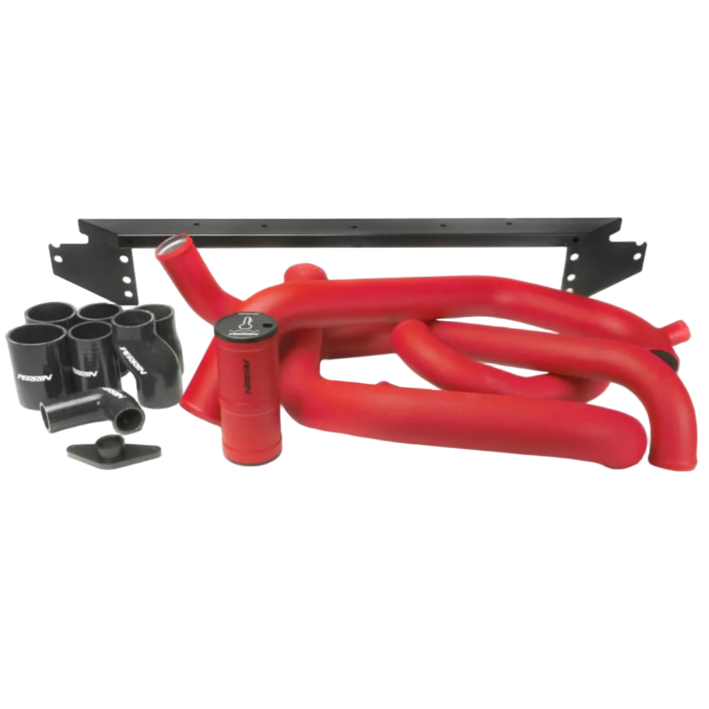 Perrin Performance PERRIN 02-07 Subaru WRX/STI Front Mount Intercooler Boost Tube Kit - Red