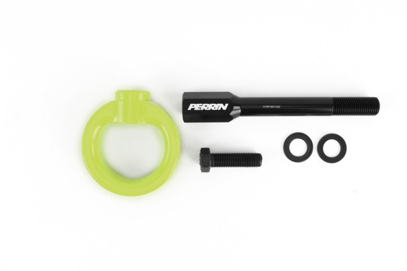 Perrin 02-07 Subaru WRX/STI Tow Hook Kit (Front) - Neon Yellow - Black Ops Auto Works