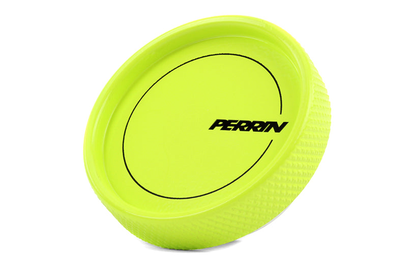 Perrin 02-21 Subaru WRX / 2022 BRZ & GR86 / 04-21 STI / 00-18 Forester XT Oil Fill Cap - Neon Yellow - Black Ops Auto Works